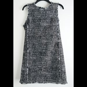 Banana Republic black and white tweed dress